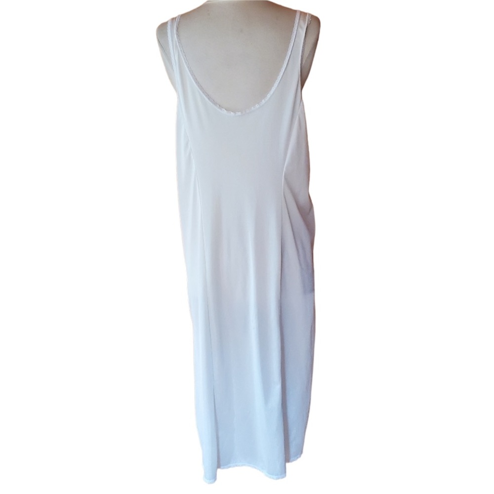 Vintage Off White & White Lace Trim Slip/Nightgown - Picture 4 of 4